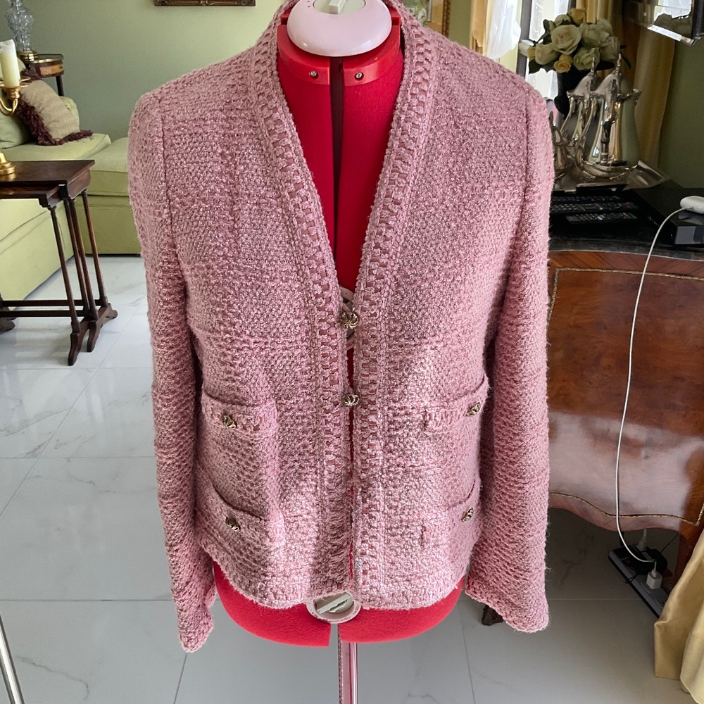 Vintage CASTLEBERRY Jacket.  Powder Pink.  Size 12 (Fits like Size 8)